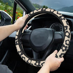 Vintage Groovy Flowers Steering Wheel Cover, Elastic Non-Slip Steering Wheel Protector,Auto Interior Decor for Women Girls,Universal 15" Fit for Sedans,Trucks
