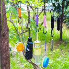 Paracord Keychain Carabiner Clip, D Ring Lanyard Hanger Stroller Hook for Water Bottle, Key, Backpacks, Men, Women