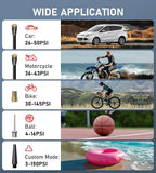 Tire Inflator Portable Air Compressor, 3X Fast Inflate Cordless Air Pump for Car Tires with LED Light, 150PSI Portable Electric Pump with Digital Pressure Gauge, for Bike Motorcycle Car Ball