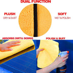 Professional Grade Microfiber Towels for Car, 16" x 24", 6 Pack, 440 GSM