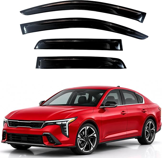 KPY Rain Guards Fit for 2025-2026 Kia K4, Out-Channel Window Visors Vent Wind Deflectors 4PC, Car Accessories for 25-26 K4