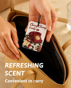 Trendy Cheetah Print Car Air Freshener 4 Pcs, Coquette Red Bow Leopard Print Lucky 8 Ball Hanging Air Freshener for Cars Closet Drawer Books, Girly Car Accessories Mirror Decor for Women