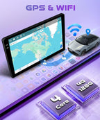 4G+128G Android 15 Car Stereo Radio for Toyota Tacoma 2005-2015, Wireless Carplay Andorid auto Mirror Link 9'' INCELL Screen GPS WiFi Bluetooth 5.0 FM/RDS EQ-32 SWC Backup Camera