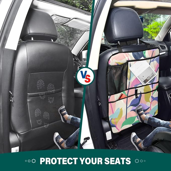 Kick Mats Backseat Protector with Anti Kick Design Offering Safety and Space for Backseat Essentials