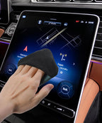 SCUARI Car Screen Cleaner,Touch Screen Cleaner for Car,Car Accessories Car Screen Wipes,Foldable Car Screen Cleaner Cloth,Square Microfiber Screen Cleaning Pad,Fits Car Dashboard LCD Display (Green)