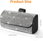 Bling Sunglasses Holder for Car Sun Visor, Sparkling Eyeglasses Car Visor Clip Storage Glasses Organizer Case, PU Leather Auto Sunglass Holder Protective Box for Truck, SUV, RV (White)