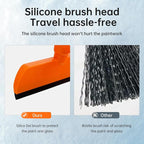 49.2" Snow Brush & Ice Scraper for Car Windshield, Upgraded Extendable Snow Brush with 360° Pivoting Brush Head and Foam Grip for Car Auto Truck SUV