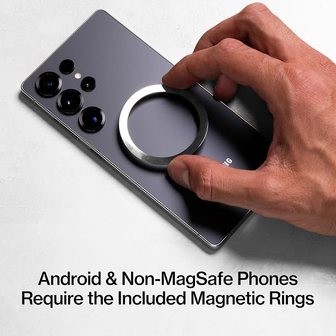 HyperMount Pro Phone Mount, Magnetic Phone Holder, 15W Wireless Charging, MagSafe Car Mount, Works on Smooth & Lightly Textured Surfaces, iPhone and Android Compatible, Charging Cable Included