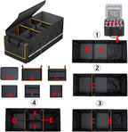 Car Trunk Organizer and Storage with Lid & Removable Leakproof Cooler Bag, Car Accessories 6 Removable Dividers for Custom Space, Collapsible Large Trunk Organizers Interior for SUV Sendan with Cover