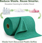 Microfiber Cleaning Cloth Roll–100 Pack, Tear Away Microfiber Towels, Reusable, Washable, Scratch-Free, Kitchen Towels for Car, Home, Kitchen, Glass, Dishes (Malachite Green)