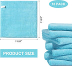 Microfiber Cleaning Cloths Cyan, 11.8" x 11.8" Kitchen Towels – Reusable Cleaning Rags, Lint-Free, Super Absorbent Cleaning Cloths for Kitchen, Car, and Household Cleaning