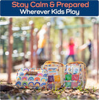 KeepGoing Travel First Aid Kit for Kids – 130 Pc. for Car, Home, Purse, Diaper Bag & Backpack with Latex-Free Bandages - Mini First Aid Kit Travel Size TSA-Approved