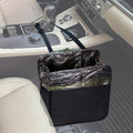 2 Gallons Open-Top Car Trash Can, Hanging Leakproof Car Trash Bag with Water-proof PEVA Liner, Stand Trash Bag for Cars Foldable Automotive Garbage Can for Cars SUV Truck RV Black