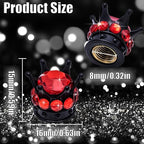 4PCS Crown Bling Tire Stem Valve Caps, Crystal Diamond Car Wheel Tire Valve Caps Universal Copper Core Stem Covers for Cars, SUV, Trucks, Bikes, Motorcycles, Bicycles (Black & Red)