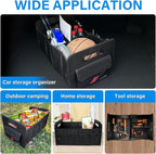 Car Trunk Organizer for Dodge Charger Durango Challenger Collapsible 2 Compartment Automotive Storage Box with Handle Non Slip Bottom Sturdy Side Walls for Dodge Accessories (Red)