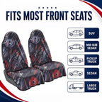 Car Seat Towel Cover 2 Pack for Front Seats, Sweat Absorbent Car Seat Protector with Non-Slip Backing, Waterproof Towel Car Seat Covers for Runners, Gym, Swimming, Beach, Pets, Cyber Motion