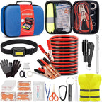 Car Roadside Emergency Kit, Car Safety Kit for Men Portable Car Kits for Emergency, Blue