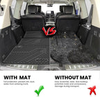 Cargo Mat & Backrest Mats for Nissan Armada/Infiniti QX80 2019-2024, All Weather TPE Custom Fit Easy Clean Durable No-Curling Trunk Mat for Armada & QX80, Black