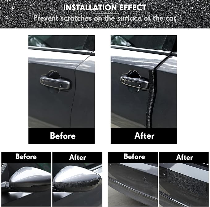 Car Door Edge Guards Door Sill Protector Automotive Entry Guard Anti Collision Scuff Sill Trim Protection Strips for Most Cars Vehicles Accessories(2.8 Inch Wide, 32.8 Feet,Black)