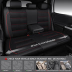 Mesh Leather Car Seat Covers Full Set,Breathable Mesh Faux Leather Seat Covers for Car, Universal Fit for SUV Truck Sedan Automotive, Airbag Compatible, Black and Red