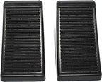 50011 Heavy-Duty Rubber Wheel Chocks with Eyebolt, Anti-Slip Design for Trailers, RVs, and Trucks (6.5" x 3.75" x 4") - 2 Pack