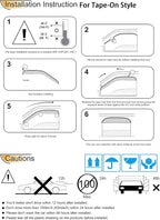 4pc Original Shatterproof Rainproof Side Window Wind Deflector for Trax 15-22,Tape-on Rain Guards Set,Nice Looking Window Visor for Cars,Vent Deflectors for 2013-2022 Buick Encore 2015-2022 Trax 94446