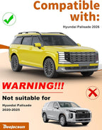 Low Profiles 6-PCS Extra-Thick Window Rain Guards Fit for Hyundai Palisade 2026 Rain Guards Window Deflectors Vent Visors Shades