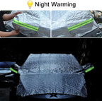 Large Car Windshield Cover for Ice and Snow,Sun Shade UV Protection Cover, Padded Cotton Aluminum Insulate Layer Car Frost Cover Fits Most Car 90.5inch*94.4inch*54.3inch with Extra Ice Scraper