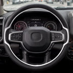 Glow in The Dark Steering Wheel Cover, Microfiber Leather with Anti-Slip Grip, Universal Fit 15.5-16 Inch Large Steering Wheels for Men Women (White+Red-Large Size)