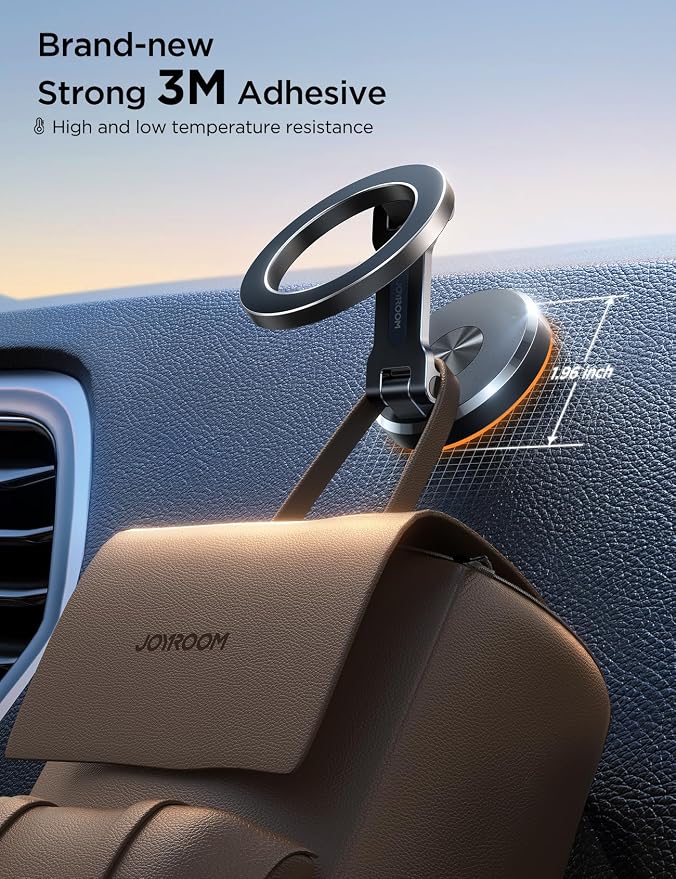 Fits MagSafe Car Mount, [All-Metal] Magnetic Phone Holder for Car with Strong Magnets, 360° Adjustable iPhone Car Mount, Car Accessories for Women Men, for iPhone 17 Pro Max 16 15 14 13 12
