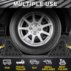 4 Pack Heavy Duty Wheel Chocks with 39" Rope, Rubber Wheel Chocks for Trailers, RV, Cars, Trucks, and ATV