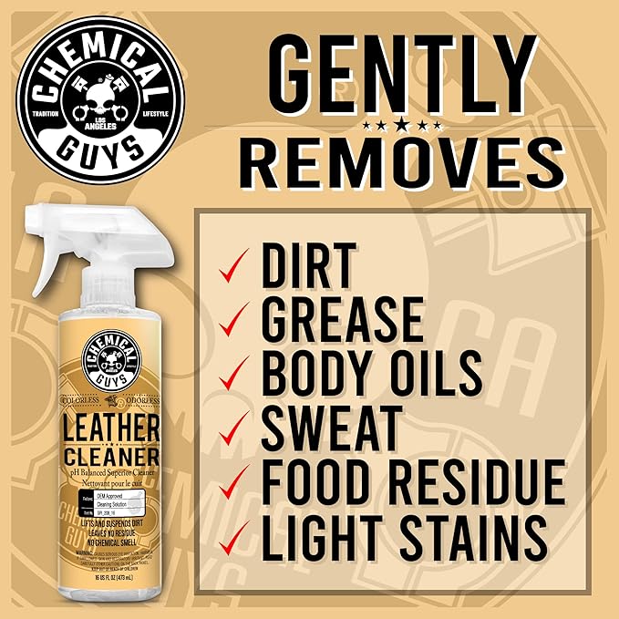 SPI_208 Colorless and Odorless Leather Cleaner for Car Interiors, Furniture, Apparel, Boots, and More (Works on Natural, Synthetic, Pleather, Faux Leather and More), 128 fl oz (1 Gal)