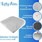Car Seat Cushion, Car Seat Pillow, Automotive Cushion | Memory Foam Car Seat Cushion for Long Driving, Butt Pillow for Pain Relief, Driver Seat Cushion for Car, Truck, Office, Gray
