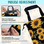 Car Garbage Bag Retro Yellow Sunflowers Hanging Canvas Car Trash Bag Drawstring Car Back Seat Organizer for Car Back Front Seat Console with Adjustable Buckle