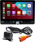 J1CA8FL-BUC 8" Wireless Apple CarPlay Android Auto with Camera | Backup camera included, fits single or double DIN, wired or wireless Certified Apple CarPlay, Android Auto, Bluetooth, USB
