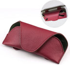 Magnetic Sunglass Holder for Car Visor, Leather Car Glasses Holder | Red Visor Accessories Eyeglasses Holder Glasses Storage Case