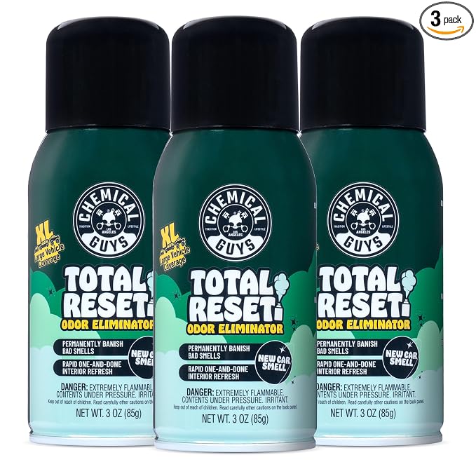 Odor Eliminating Fogger 3 Pack – New Car Smell, 3 Oz Each – Set-and-Forget System to Remove Smoke, Pet, Gym, and Food Odors in Cars, Trucks, SUVs