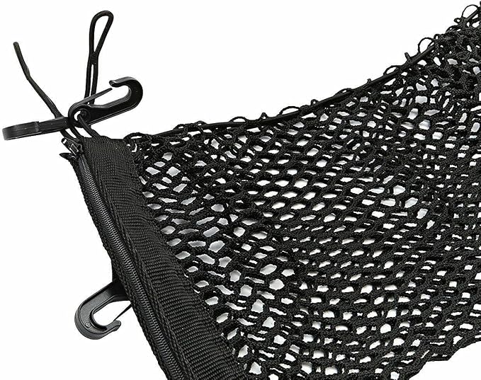 (2 in 1) Rear Trunk Organizer Cargo Net for Chevrolet Volt 2011-2019 – (Envelope/Floor Style) Cargo Net for Hatchback–Premium Mesh Elastic Car Trunk Organizer–Compatible with Volt