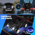 JOYLDIAS Licensed Mercedes-Benz G650S Ride On Car for Kids, 12V7AH Kids Ride On Truck W/LED Underglow Lights,Remote Control, 3 Speeds,Music,Bluetooth,Twin Motors, Spring Suspension, Black