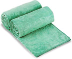 Microfiber Bath Towels, Oversized Bathroom Towel 2 Pack 40" x 80", Super Absorbent and Fast Drying, Soft Large Microfiber Bath Sheet for Beach, Sport, Fitness, Yoga, Green