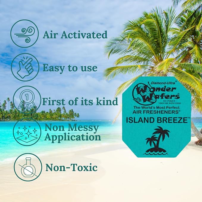Wonder Wafers 250 Count Unwrapped Automobile Professional Use Air Fresheners Car and Truck Detail (Island Breeze)