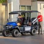 Golf Cart Wheels, 8" 18x8.50-8 Black Steel Golf Cart Tires and Wheels Combo (Set of 4) Fit Club Car, EZGO, Yamaha, 4 Ply Rubber 4-Lug Lawn Mower Tires & Rims Assembly, 800 lbs Load, All-Terrain