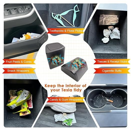 for Toyota RAV4 Trash Can for 2019-2025 Toyota RAV4 Small Car Trash Bin for Side Door RAV4 Front Door Trash Garbage Bin w/Lid for Toyota RAV4 Accessories (RAV4 Left & Right Side)