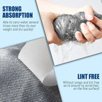 Airlab Glass Polishing Cloth Streak Free Miracle Cleaning Cloth Lint Free Microfiber Cleaning Rags for Glasses Kitchen Dish Mirrors Easy Clean, Pack of 8, 16" x 12", Grey-Yellow & Grey-Blue