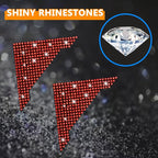 Car Door Corner Edge Guards 4pcs Bling Rhinestone Anti-Scratch Car Door Edge Protector Sticker Door Corner Bumper Sticker(Red)