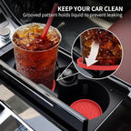 ME.FAN Car Coasters for Cup Holders [4 Pack] - 2.75In Silicone Auto Mug Mats - Universal Non-Slip Recessed Car Interior AccessoriesRed