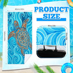 Car Seat Towel Covers with Storage Bag, 63 x 32 Inch Universal Non Slip Waterproof Sweat Protector for Car Truck, Gym Swimming Running, Machine Washable(2 Pack,Colorful Sea Turtle)