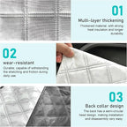 1 PC Car Steering Wheel Sun Shade, Aluminum Foil Anti-Scalding Steering Wheel Protector, Slip-On Thickened Driving Handle Heat Shield Cover, Universal for Most Cars SUVs Trucks (Silver)