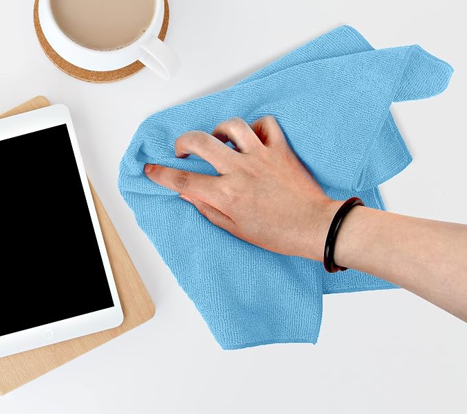Microfiber Cleaning Cloths (Value Pack of 36) - Size 16 x 16 Inches, Highly Absorbent Cleaning Rags, Lint Free, Reusable and Washable, Microfiber Towels for Cars