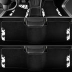 Waterproof Universal 3 Row Car Floor Mats, Cow Print Car Mats Fit for SUV,Vans,sedans, Trucks,Set of 3 Row Vehicles Car Carpet with Heel Pad and Nibs Backing, Cute Women Girly (Black White)